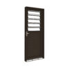Porta Aço Bronze Basculante Com Vidro Incolor