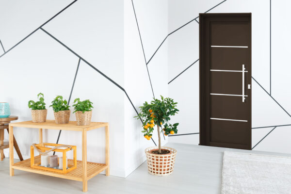 Porta Social Aço Bronze Com Frisos, Puxador E Preenchimento Termoacústico - Image 2