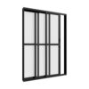 Porta Aluminio Preto De Correr 3 Folhas Com Travessa