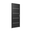 Porta Giro Filetada Com Frisos Em Aluminio Preto Vitrolar